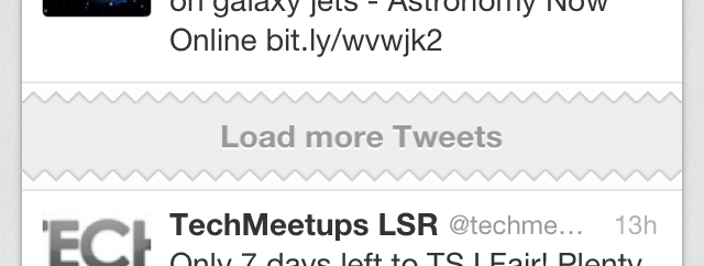 Twitter mobile app - load more tweets