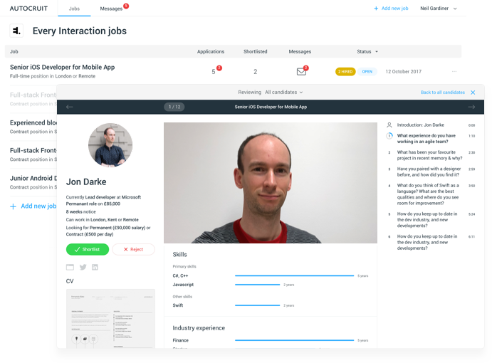 Autocruit screenshot