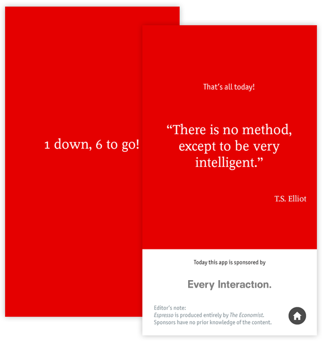 The Economist Espresso screenshot