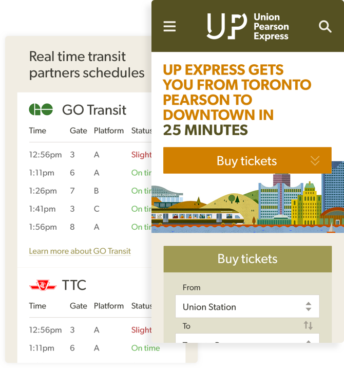 Union Pearson Express screenshot