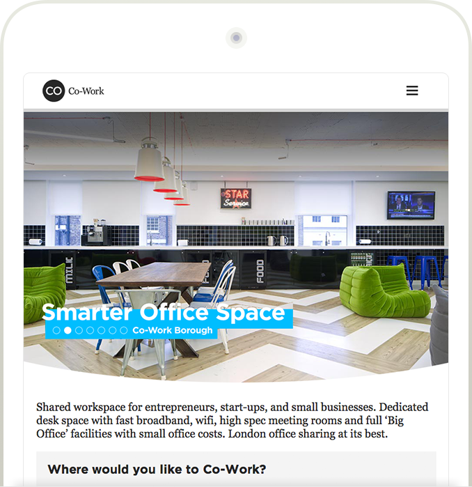 Co-Work responsive website