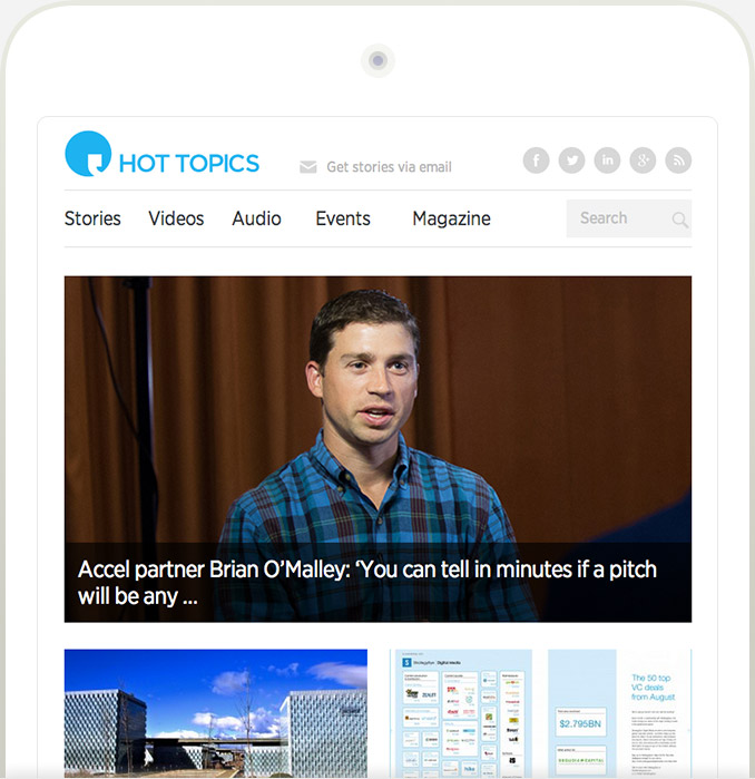 Hot Topics responsive website: iPad