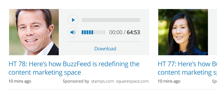 Podcast Landing page detail