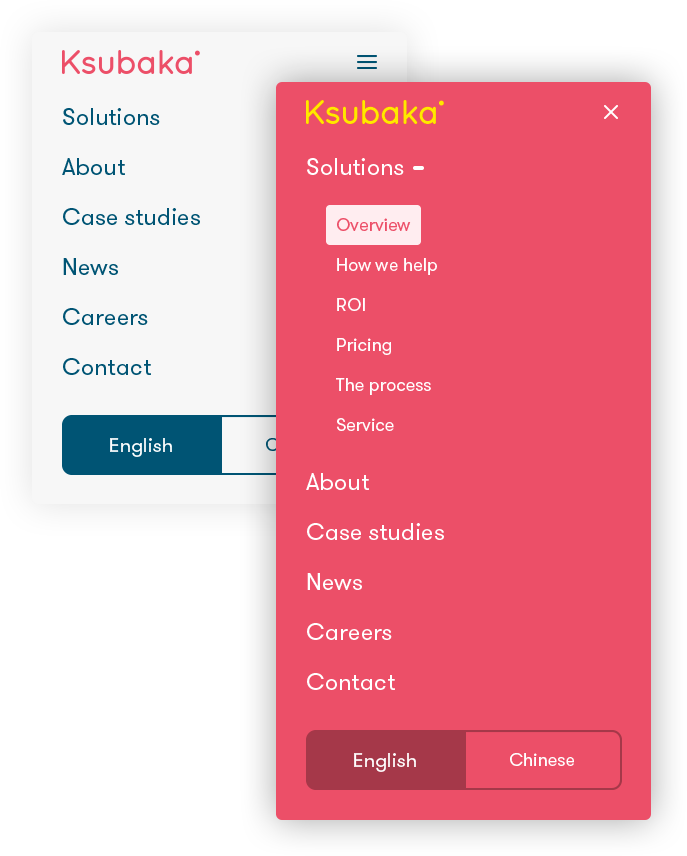 Ksubaka Mobile menu