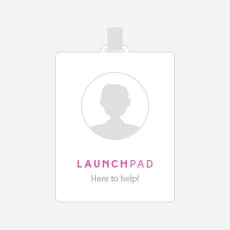 LaunchPad Recruits Here to help badge illustration