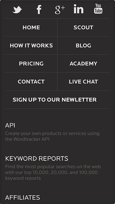 Wordtracker footer