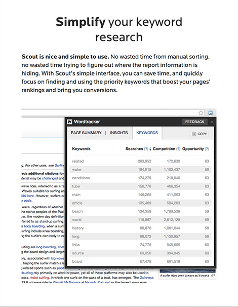 Wordtracker Scout - simplify your keywqord research