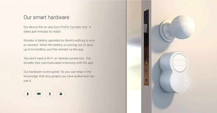 Smarke door lock in situ design panel