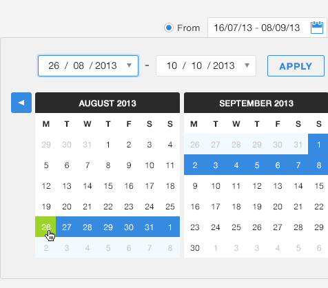 Wordtracker research tool date range selector