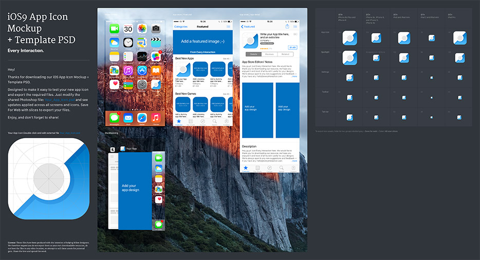 Download iOS 9 App Icon Template PSD - Every Interaction
